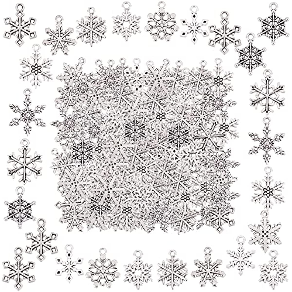 4 colors Random Mix 20pcs Mixed Christmas Snowflake Charms Pendants For  Jewelry Making Diy Handmade Jewelry - AliExpress