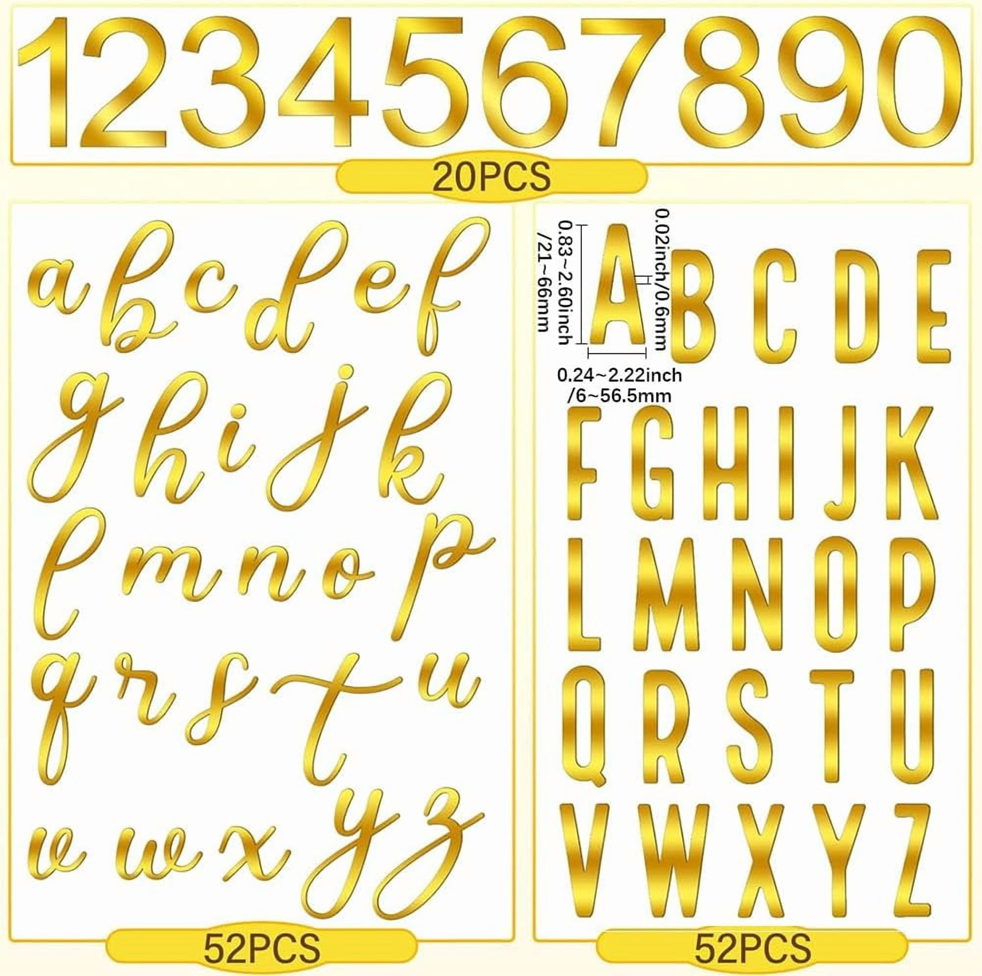 1 Box 124Pcs 62 Styles Letter Cake Topper Acrylic Number Cupcake ...