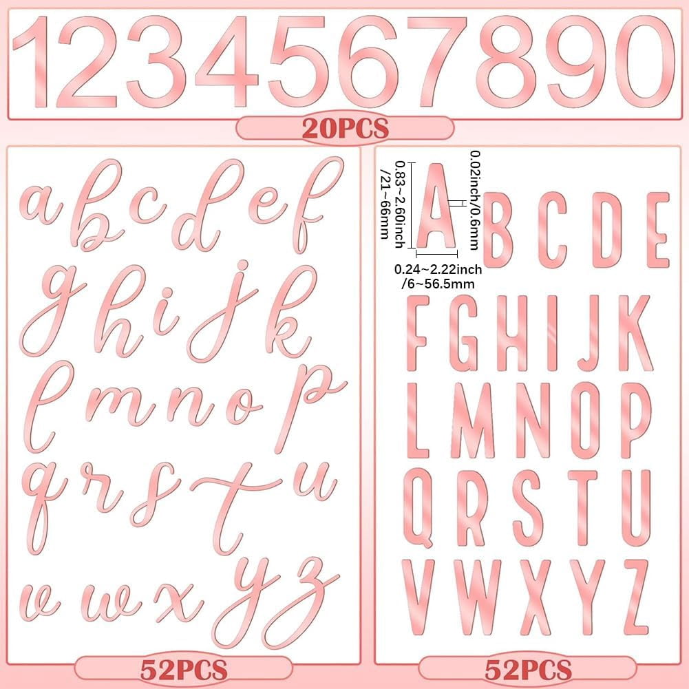 64 PCS Mirror Gold Acrylic Cake Topper Set - Alphabet A-Z & Numbers 0-9 For Wedding, Birthday, Baby Shower 1 thumbnail image
