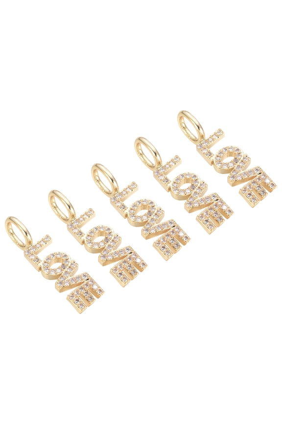 1 Box 12Pcs Cubic Zirconia Charms Feather Charm Micro Pave Rhinestone Shiny Leaf Flowers Long Lasting Plated Brass