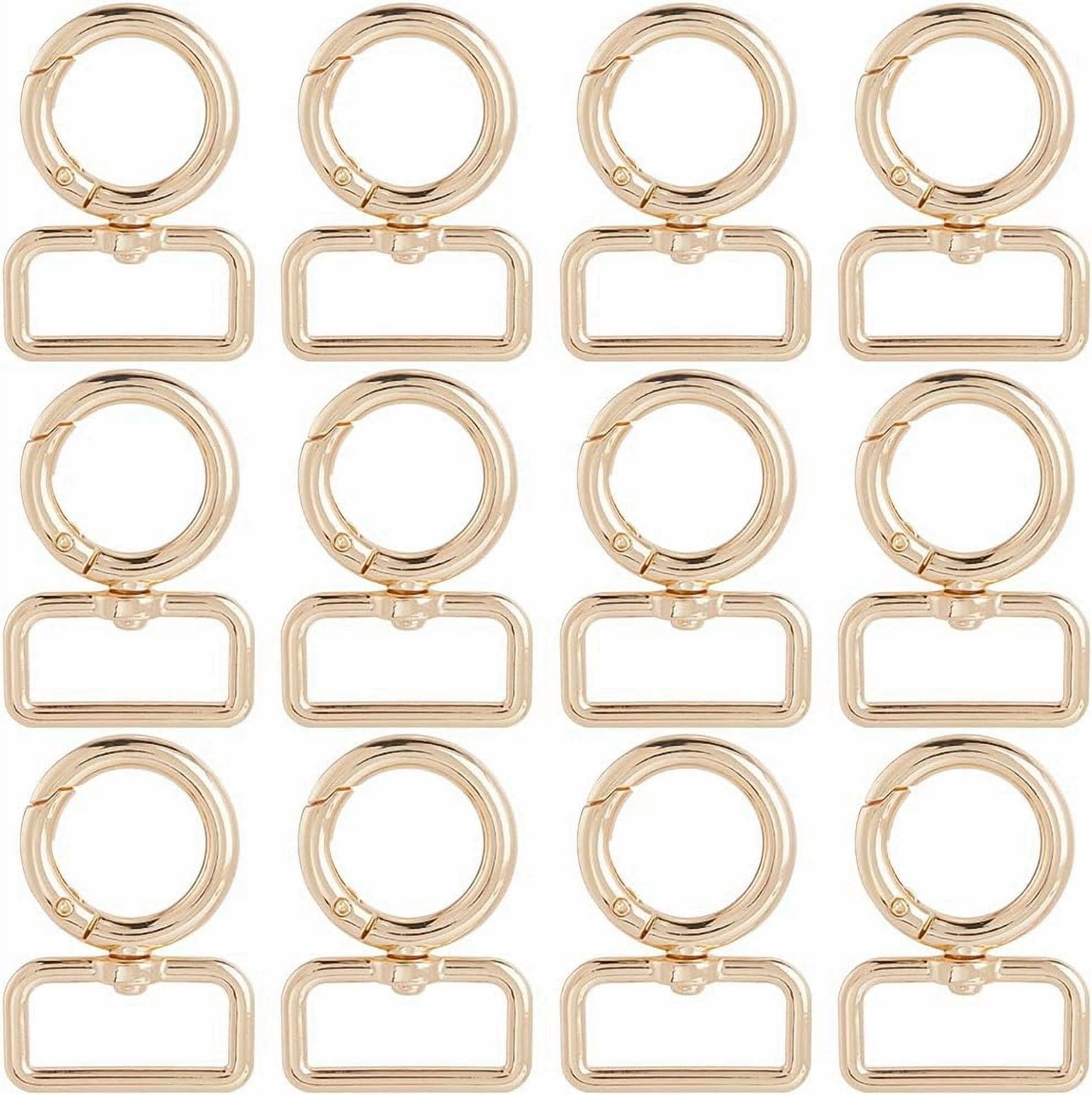 Box 12Pcs Gold Swivel Clip Swivel Clasp D Ring Alloy