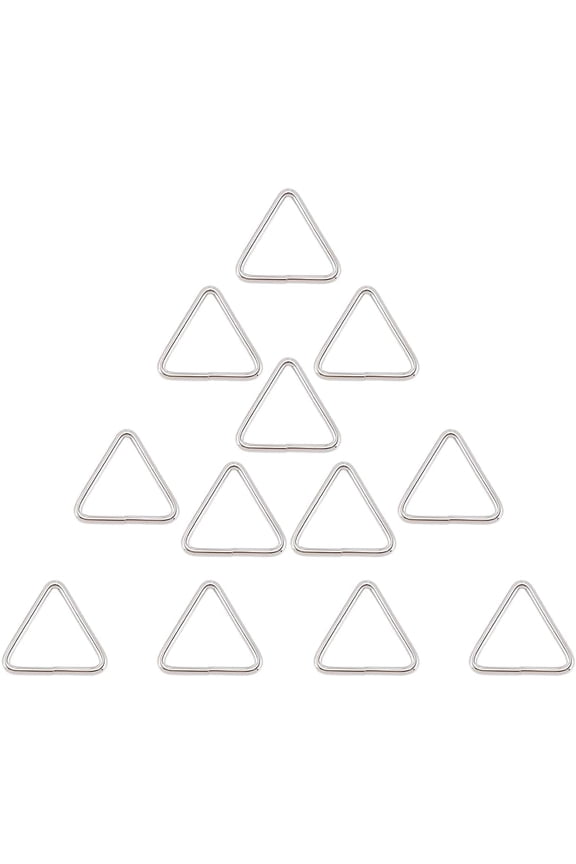 1 Box 12Pcs Metal Triangle Rings Triangle Buckle Clip Iron Gunmetal Linking Ring Belt Faste Iron