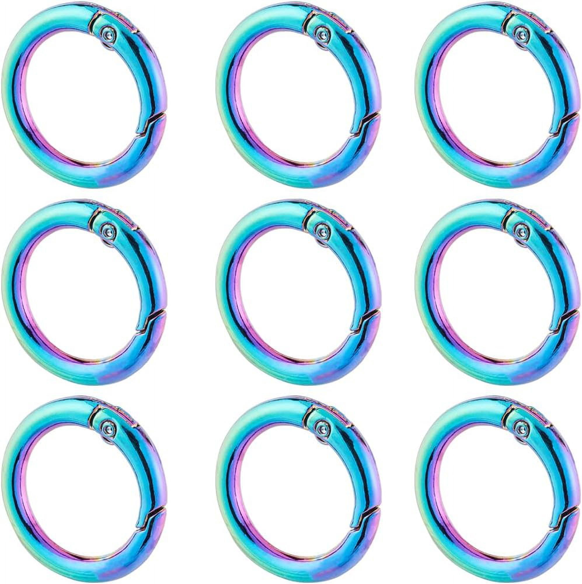 1 Box 12Pcs Round Carabiner Clips Trigger Spring O Rings Purse
