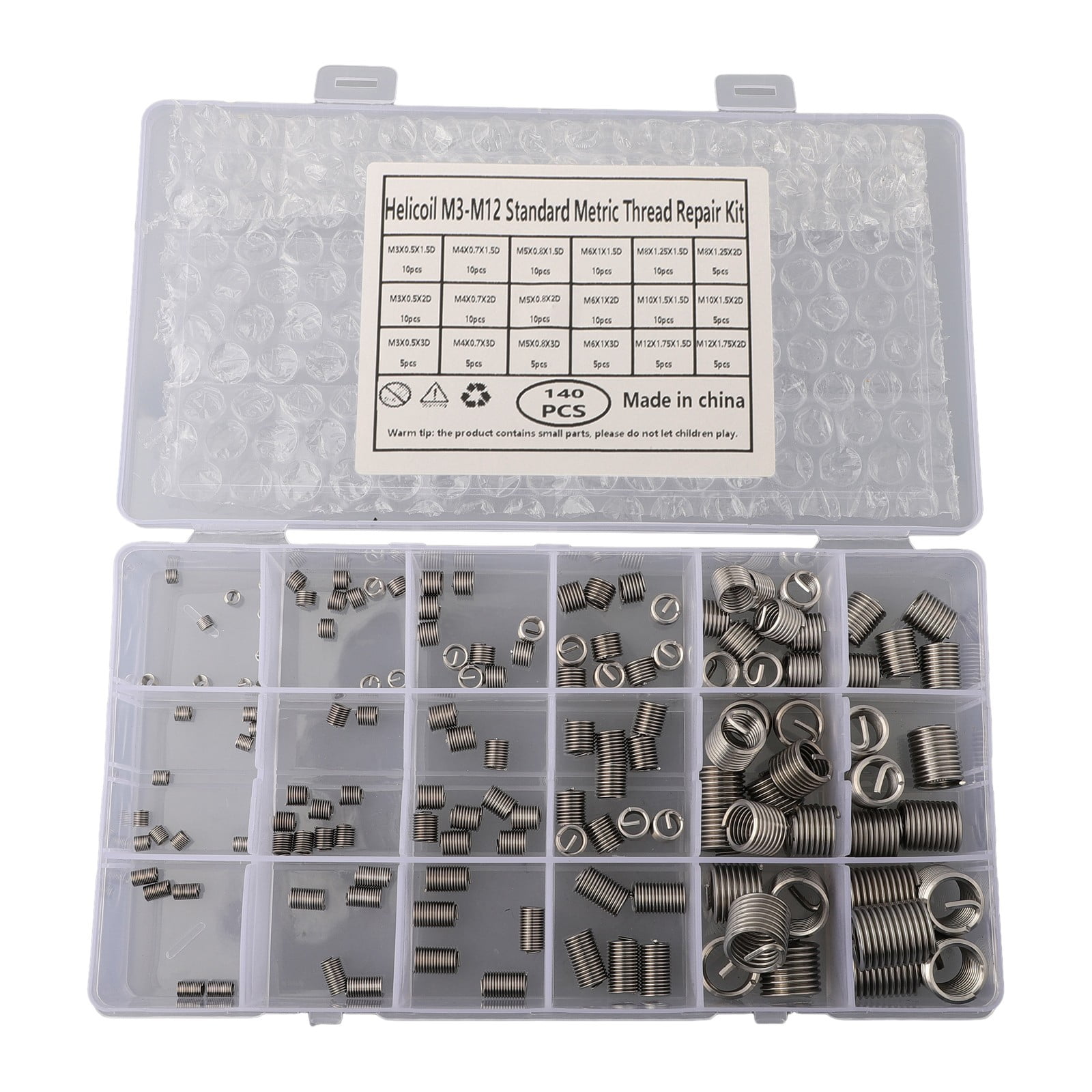 SENNMONN M10x1.5x14mm Thread Repair Inserts - Stainless Steel (Pack Of 10)