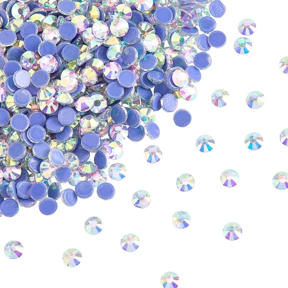 1 Box 1440Pcs Clear Hotfix Rhinestones Tiny Flatback Rhinestones 4.6mm Glass Metallic Round Hot Fix Bedazzling Gemstones for DIY Crafting Clothes