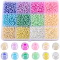 thumbnail image 1 of 1 Box 156G 8/0 Glass Seed Beads 3mm Seed Bead Glass Mini Pony Beads Glass Seed Bead Bulk Beading Beads Glass Spacer Loose Beads for Jewelry Making DIY Friendship Bracelet Earrings Necklace, 1 of 5
