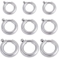 thumbnail image 1 of 1 Box 15Pcs Spring Ring Clasp 316 Surgical Stainless Steel 3 Sizes Round Trigger Lobster Clasp for DIY Bracelet Necklace Connectors DIY Jewelry Making, 1 of 7