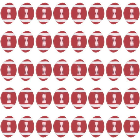1 Box 160PCS 12mm Sports Beads Football Beads Bulk Mini American Football Rugby Small Double Side Cute Ball Flat Round Polymer Clay Spacer Beads for Jewelry Making Beading Kit Bracelets