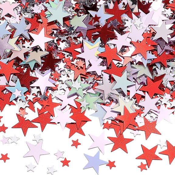 1 Box 180G 6 Styles Star Confetti Mini Foil Stars Small Plastic Sprinkles Christmas New Year Birthday Handcrafts Table Sequins1set