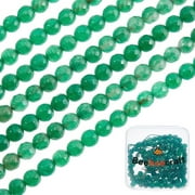 UNICRAFTALE 5Strand Natural Chinese Jade Beads Strands TaiWan Jade Round 6mm Hole: 1mm 58~60pcs/strand 15 inch