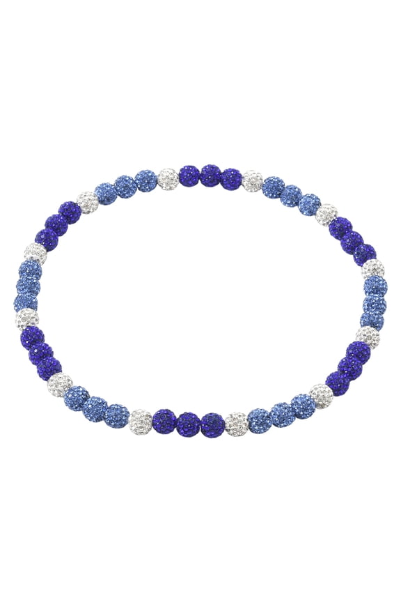 1 Box 18in Ice Necklace Baseball Baseball Beaded Chain Necklace Sport Holiday Ploymer Clay Blue White Inspired Discoball Bling