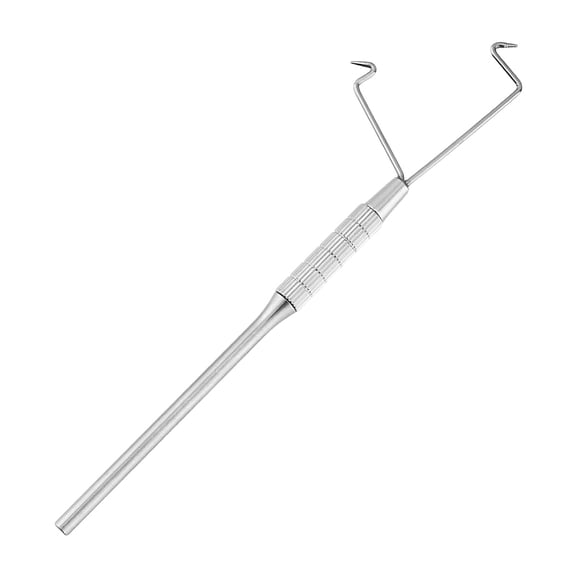 1 Box 1Pc Stainless Steel & Brass Fly Knot Tying Tool Fishing Accessories Platinum & Stainless Steel Color 128x27x6mm
