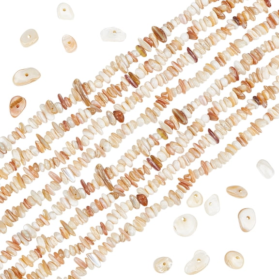 1 Box 2 Strands Natural Freshwater Shell Pearl Beads Chip Old Lace Dyed Spacer Bead Crafts Making Jewellery Bracelets Necklaces Earrings