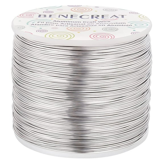 1 Box 20 Gauge 770FT Aluminum Wire Anodized Jewelry Craft Making Beading Floral Silver Color Aluminum Craft Wire for Flower Gardening Gem Wrapping Jewelry Making