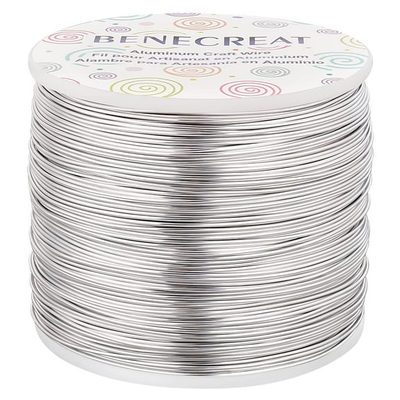 1 Box 20 Gauge 770FT Aluminum Wire Anodized Jewelry Craft Making Beading Floral Silver Color Aluminum Craft Wire for Flower Gardening Gem Wrapping Jewelry Making