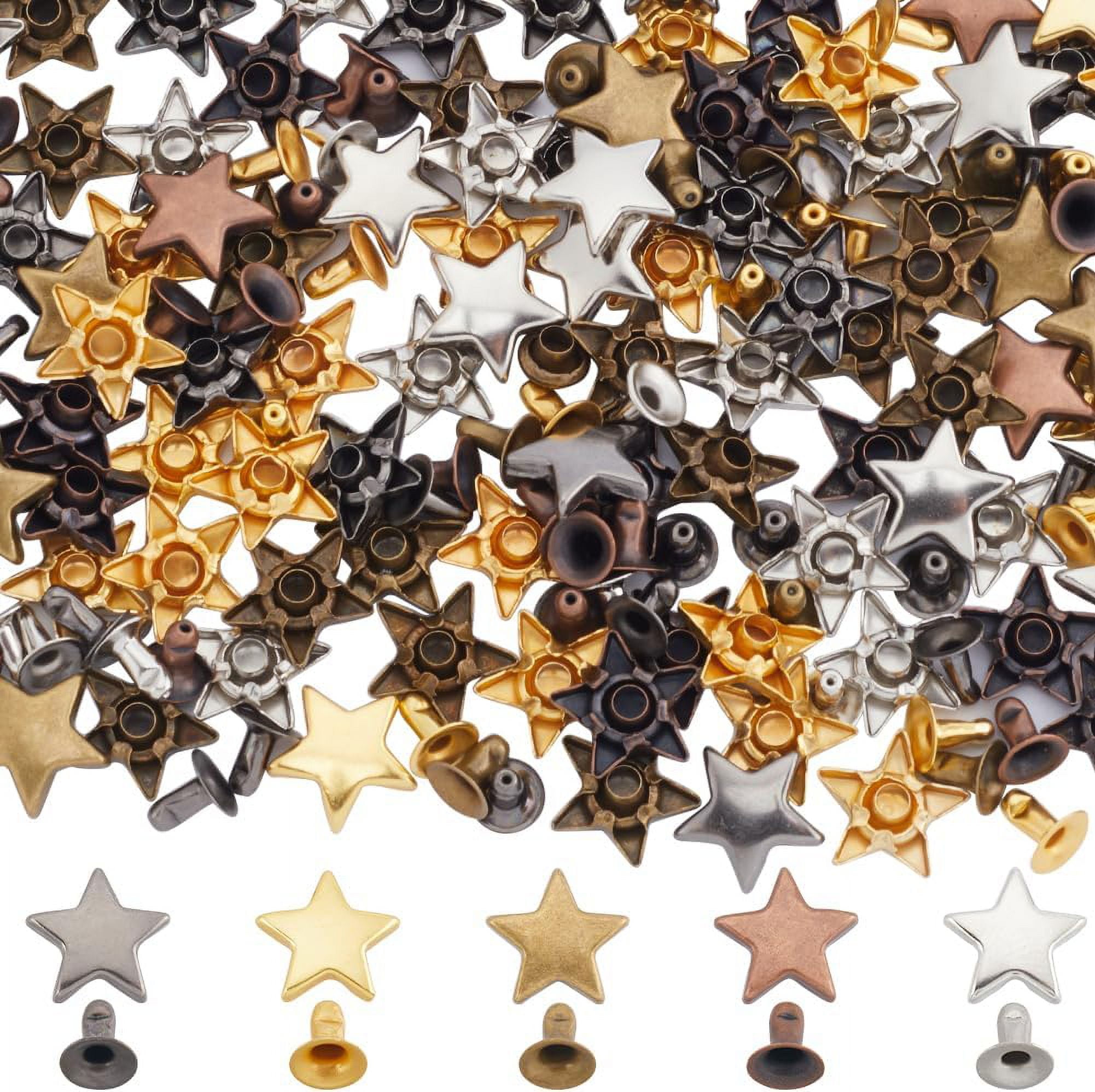 1 Box 200 Sets Star Rivets 0.47