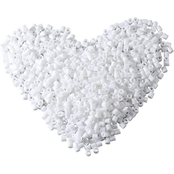 1 Box 2000 Pieces 5mm Melting Beads Crafts Black Beads Bulk Storage Refills Plastic Iron Melty with 3mm Hole Compatible Hama Replenish Accessories