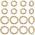 thumbnail image 1 of 1 Box 200Pcs 18K Gold Plated Brass Twist Open Jump Rings Small Connectors with Plastic Container Jump Ring Round Bulk for Jewelry Making Craft Bracelet Necklace Earring Keychains DIY 6mm 8mm, 1 of 5