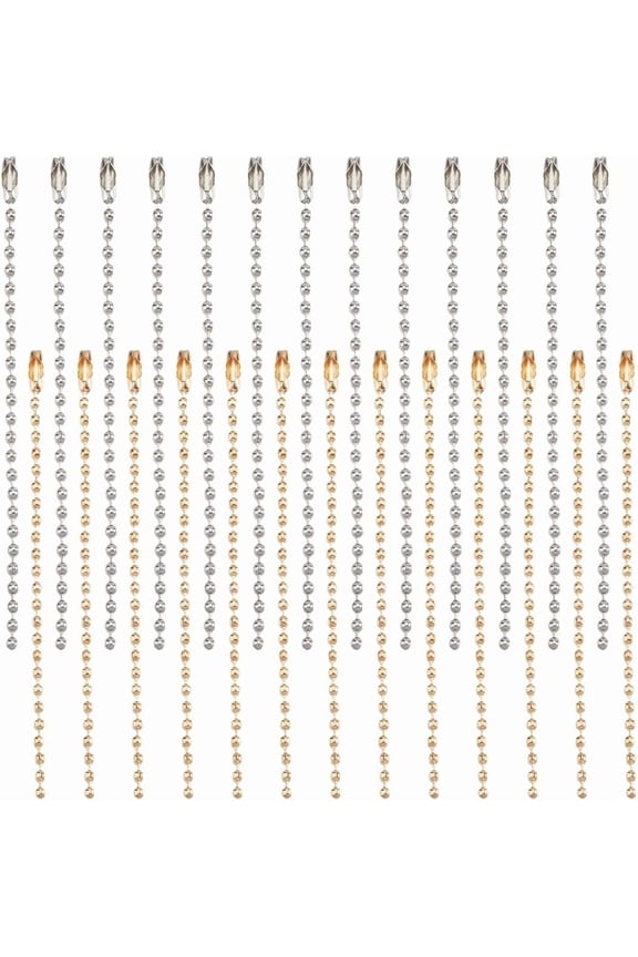 1 Box 200Pcs 4 Inch Ball Chain Keychain Bulk Ball Bead Key Chains Tag Key Rings Adjustable Metal Ball Chains with Connectors Clasp for DIY handcrafting