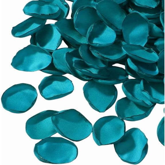 1 Box 200Pcs Artificial Flower Petals Green Flower Petals Bulk Satin Fabric Realistic Simulation Rose Decorations for DIY Wedding Basket Aisle Romantic Night Scatter Dinner Table Centerpiece