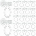 thumbnail image 1 of 1 Box 200Pcs Clip-on Earring Converter Clear Clip on Earrings Backs Non Pierced Plastic Transparent U Type Earring Findings Flat Round Clip on Earring Converter for Jewelry Making Supplies Clear, 1 of 6