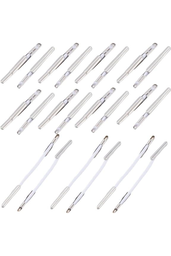 1 Box 200Pcs Elastic Barbed Cord Round Stretch Loop Band with Stainless Steel Metal Barbs Fasteners Ends Stretch Cord