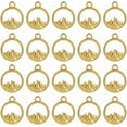 thumbnail image 1 of 1 Box 200Pcs Mountains Charm Mountain Charms Hollow Nature Climbing Landscape Pendants for Jewelry Making Supplies DIY Bracelets Earrings Adults Golden, 1 of 9