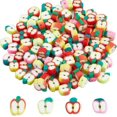 thumbnail image 1 of 1 Box 200Pcs Polymer Clay Beads Red Green Pink Fruit Spacer Beads Teacher Beads Handmade Clay Shape Slice Flat Beads for Jewelry Making Beading Kits Bracelets Keychain Supplies, 1 of 9