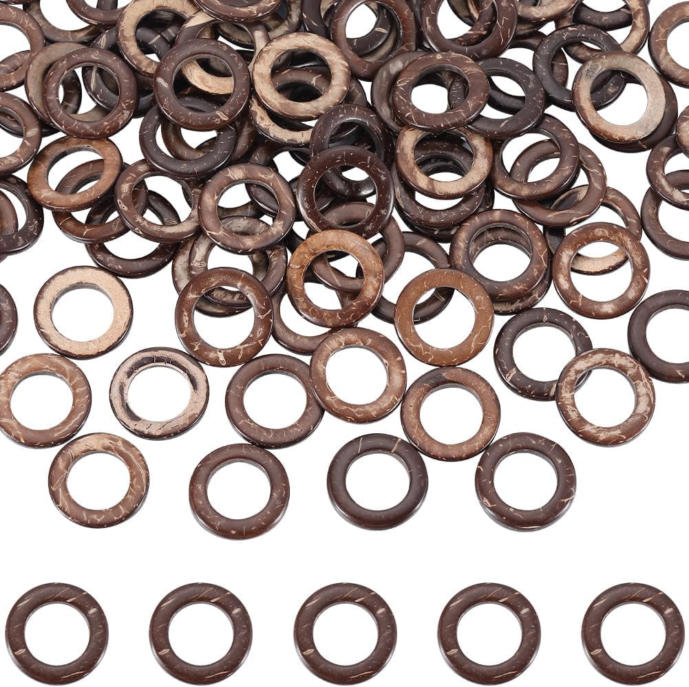 100-Pack 40mm Natural Wood Craft Rings - 1.6 Inch Unfinished Wooden Circles For DIY Jewelry & Crafts