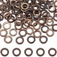 thumbnail image 1 of 1 Box 200Pcs Small Wooden Rings Wood Craft Ring Bulk Unfinished Smooth Solid Lightness Brown Natural Coconut Round Linking Connector Loop Circle, 1 of 5