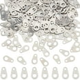 1 Box 200Pcs Stainless Steel Chain Tabs Oval Chain Extender Connectors