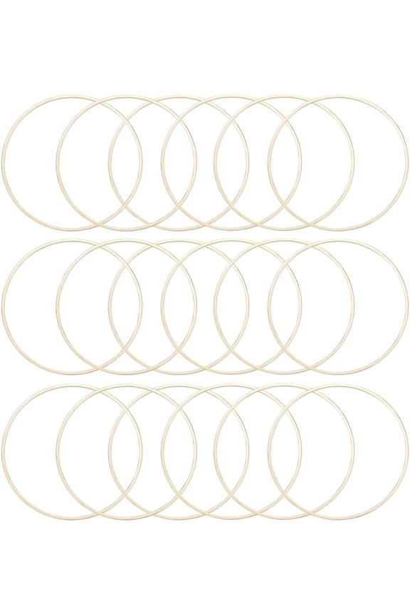 1 Box 20Pcs 40mm Linking Rings 24K Gold Plated Smooth Single Loop Circle Frames Key Chain Closed Links Connector Rings for Bracelet Necklace Jewelry Making