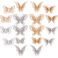 thumbnail image 1 of 1 Box 20Pcs 5 Style Butterfly Connectors Charms Hollow Butterfly Charm Butterflies Finding with Rhinestone for DIY Earrings Necklace Making Accessories Sliver Gold for DIY, 1 of 9