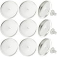 thumbnail image 1 of 1 Box 20Pcs Cabochon Earring Blanks 925 Sterling Silver Plated Flat Round Bezel 14mm Tray Post Cup Stud Earring Findings with 20Pcs Ear Nuts for DIY Jewelry Dangle Earring Making, 1 of 5