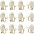 1 Box 20Pcs Earring Clips 24K Gold Plated Clipon Earrings NonPierced