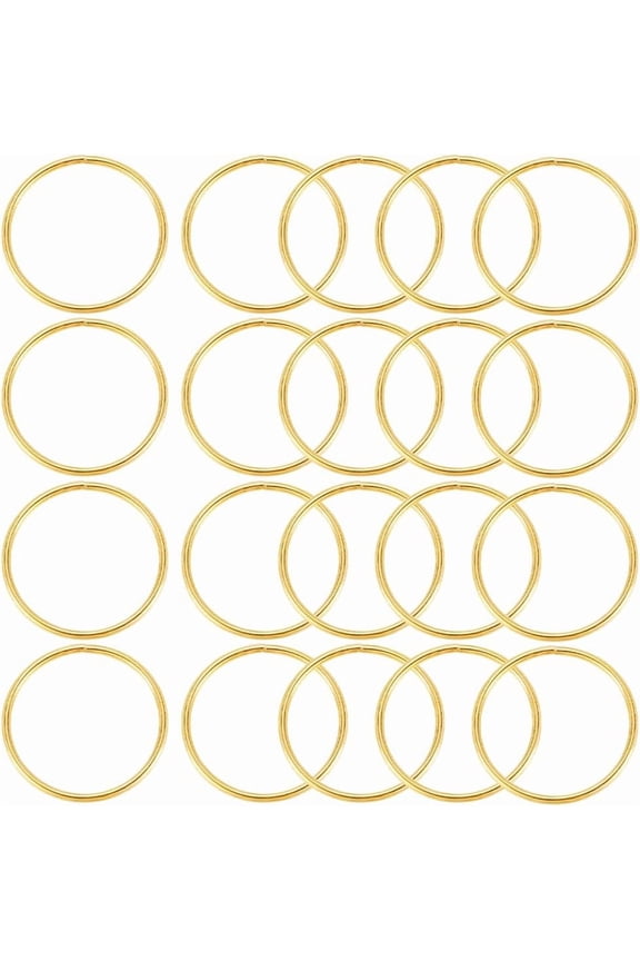 1 Box 20Pcs Metal O Rings 45mm(1.8) Gold O Ring Buckles Multi Purpose Round Split Key Rings Iron Jump Rings Buckle Bulk