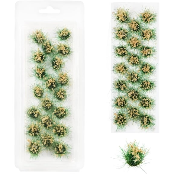 1 Box 20Pcs Model Train Static Grass Model Scenery Grass Bulk Resin Green Artificial Bushy Plant Model Railroad Scenery Supplies
