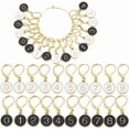 thumbnail image 1 of 1 Box 20Pcs Number 1~9 Stitch Markers Charms Crochet Enamel Cute Removable Clip on Leverback Clasp Charm Locking Metal Knitting Markers for Weaving Sewing Knit Quilting DIY Zipper Pull for DIY, 1 of 9