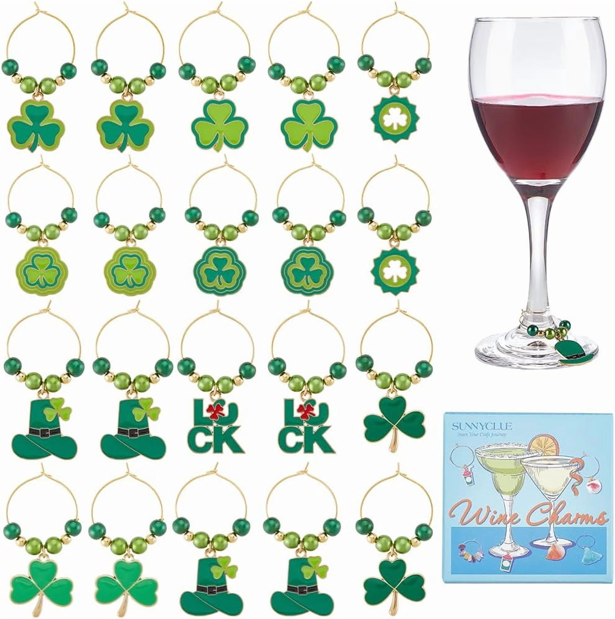 1 Box 20Pcs Wine Glass Charms Wine Glass Identifiers St Patricks Day — free download