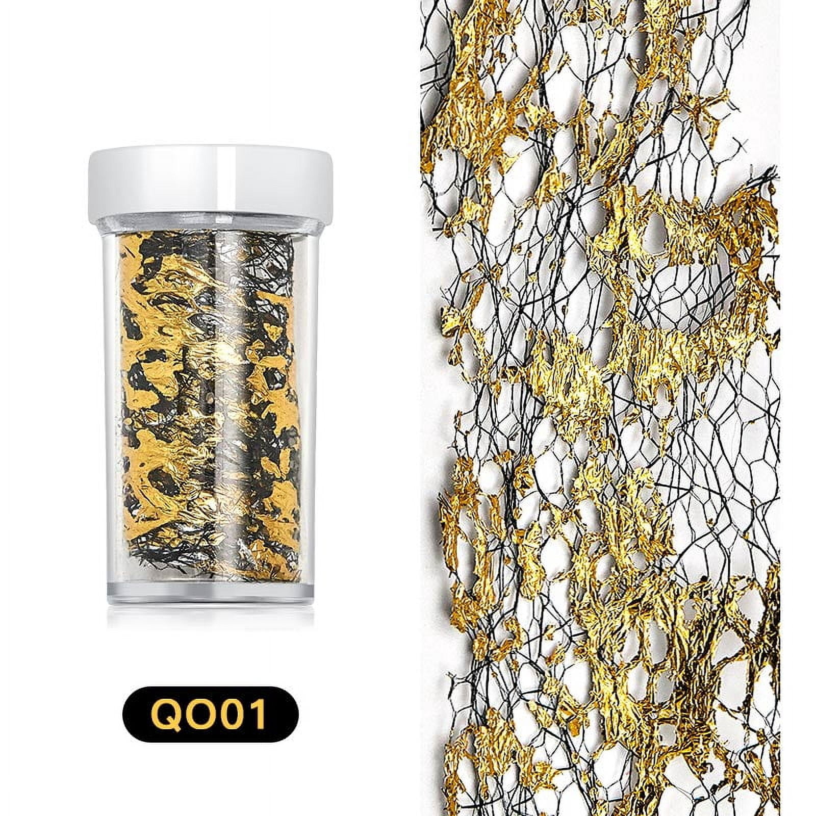 1 Box 20cm/50cm*4cm Gold Silver Nail Sticker Decals Aluminum Foils ...