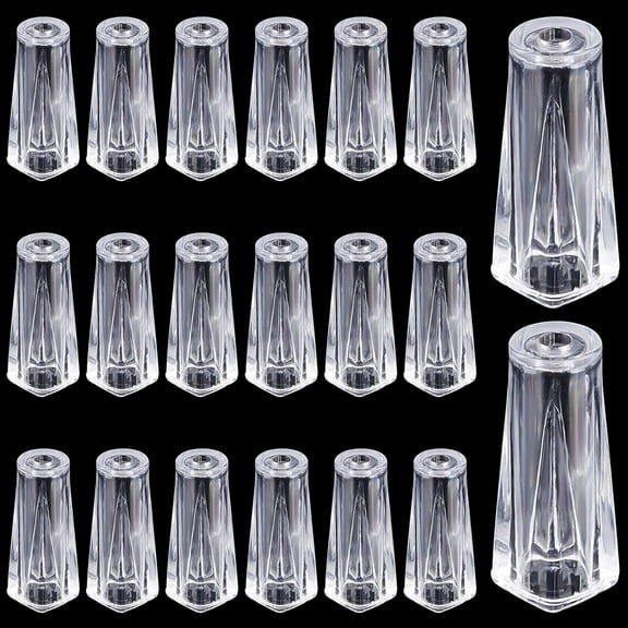 1 Box 20pcs Pull Cord Tassel Clear Cord Knobs Drops Pull End Plastic Hanging Pulls Window Cord Tassels Blind String Holder for Blinds Pull Cords Roman Shades Curtain Crafts