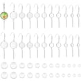 thumbnail image 1 of 1 Box 24 Sets 6 Sizes DIY Blank Dome Dangle Earring Making Kit Stainless Steel Earring Hooks with Flat Round Tray Blank Earring Pendants Setting Metal Dangle Earrings for Jewelry Making, 1 of 6
