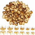 thumbnail image 1 of 1 Box 240Pcs 3 Styles Metal Claw Beads Dome Rivets Studs Spots 6mm 8mm 10mm Gold Brass Punk Rock Mushroom Head Prong Nail, 1 of 5