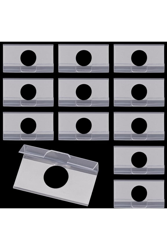 1 Box 250Pcs Self Adhesive Earring Card Adapters Bulk Jewelry Display Adapters Plastic Lip Hangers Accessories for Jewelry Display Hair Clips Small Business Clear