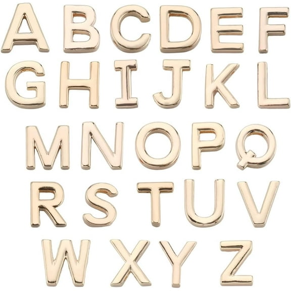1 Box 26Pcs Real 18K Gold Plated Spacer Beads Letter Charms Beads Large Alphabet A-Z Brass Capital Letters Metal Word Beads for Jewelry Making Bead Assortments DIY Crafts Necklace Bracelet DIY