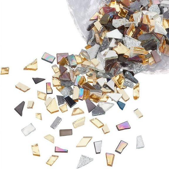 1 Box 291Pcs 3 Colors Porcelain Mosaic Tiles for DIY Mosaic Art Crafts Picture Frames Nuggets Mixed Color 15x15x4.5mm 97pcs/color