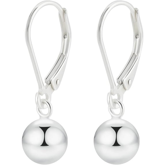 Ball Drop Earring in French Blue with Gold Cat Charm