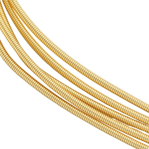 1 Box 3.28FT French Gimp Wire 18K Gold Plated Brass Copper French Wire for Jewellery Making (2mm)