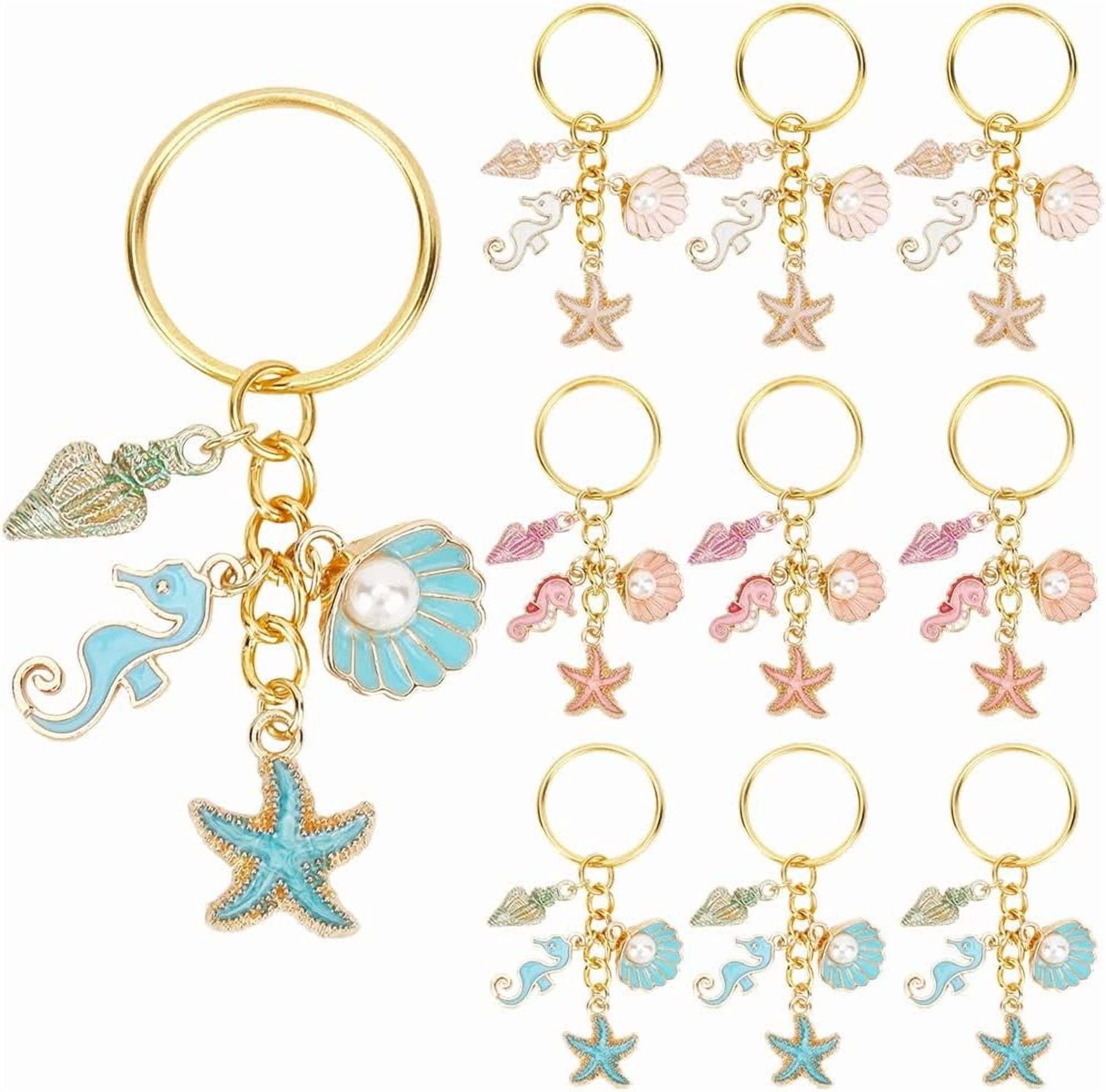 Summer Keychains 1 Box 3 Colors 12Pcs Ocean Themed Keychains Bulk Cute Key Chain Pack ...