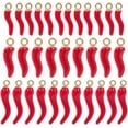 thumbnail image 1 of 1 Box 3 Styles 30Pcs Red Pepper Charms Chili Charm Mini Small Enamel Hot Food Alloy Metal Vegetable Holiday Spicy Charms for Jewelry Making Charms Diy Necklaces Bracelets Earrings Supplies, 1 of 5
